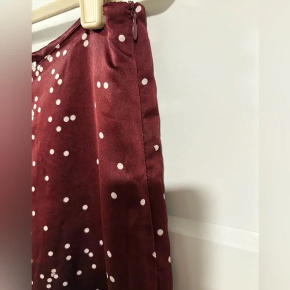 Line + Dot Burgundy Flared Pants - Picture 7 of 12